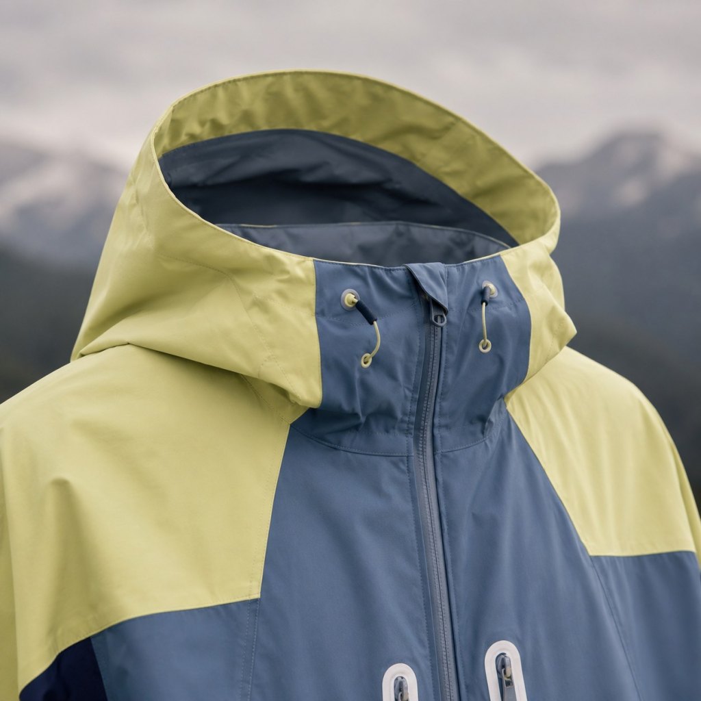 Outerwear jacket hood detail