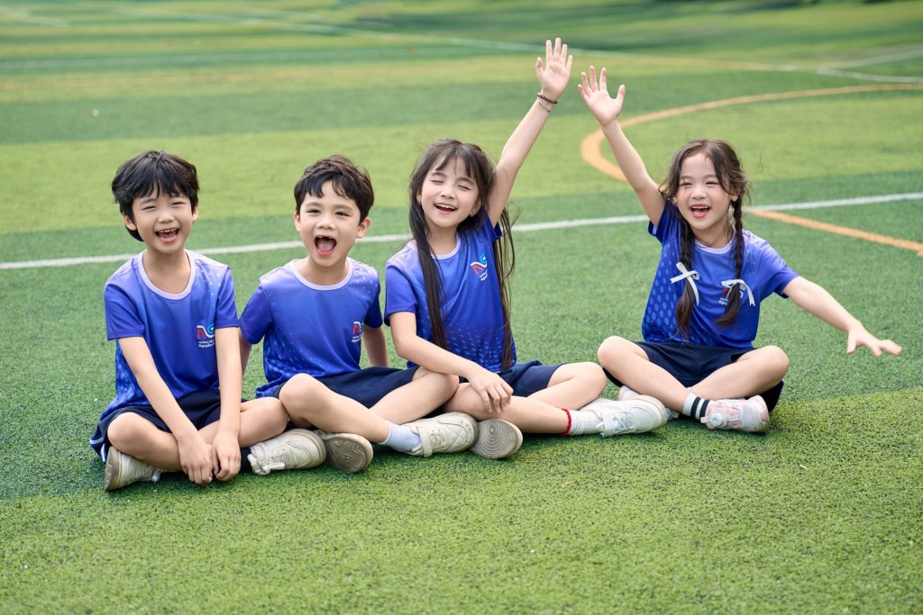 Students in sports school uniforms