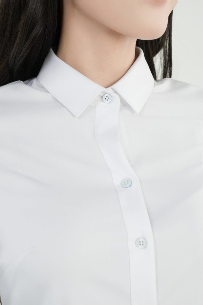 White shirt collar detail