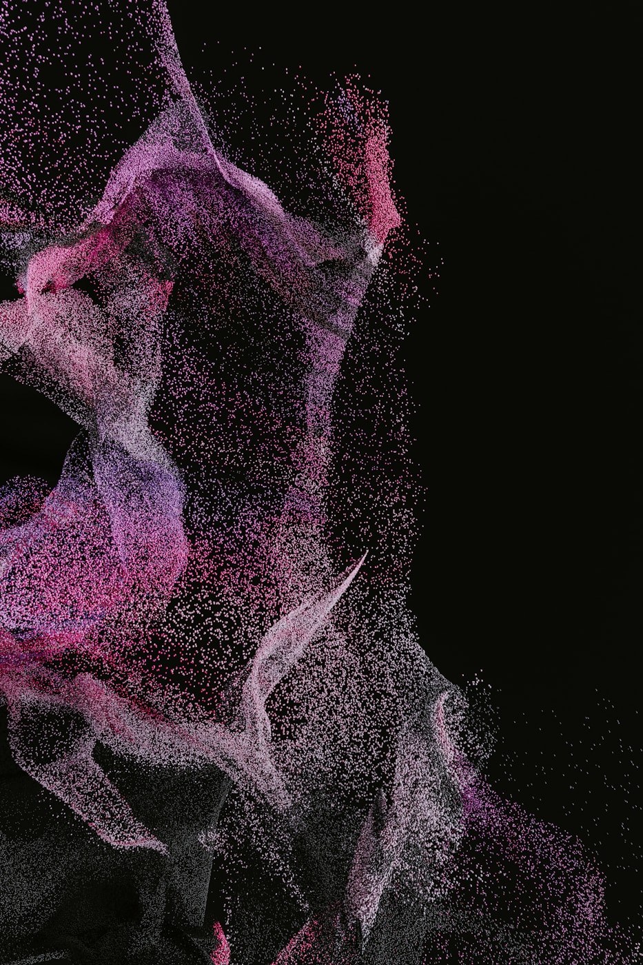 Abstract pink particles
